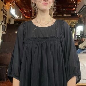 World Market black cotton breezy mini dress